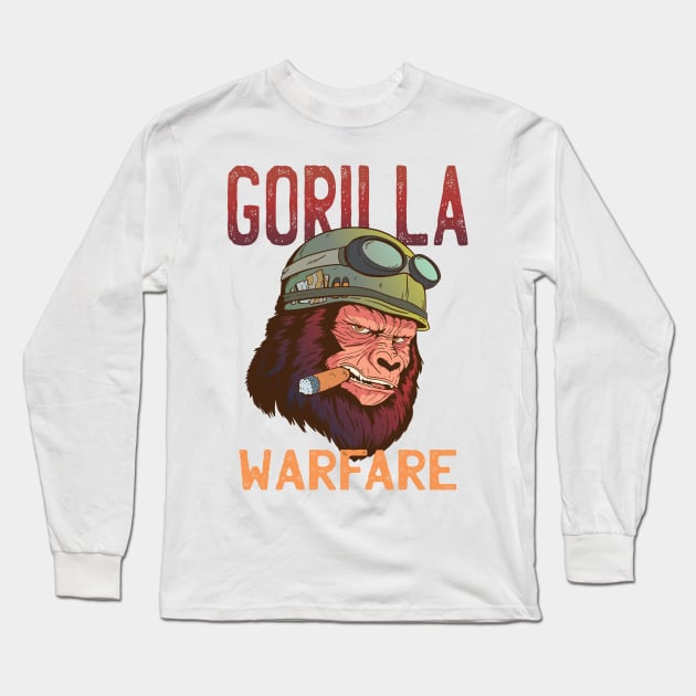 GORILLA WARFARE Long Sleeve T-Shirt by madeinchorley